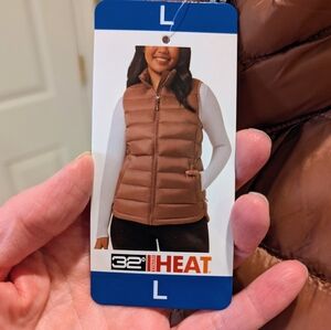 32 Degrees Brown Puffer Vest